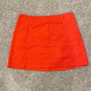 Orange mini skirt from top shop